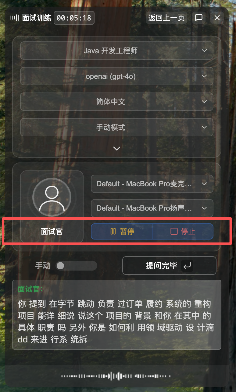 Left Window Pause Button